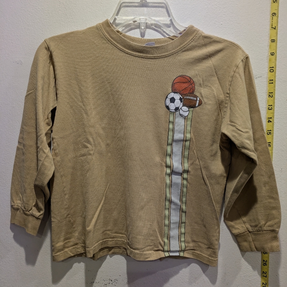 Tumbleweed Kids Tan Sports Long Sleeve Tee Size 7